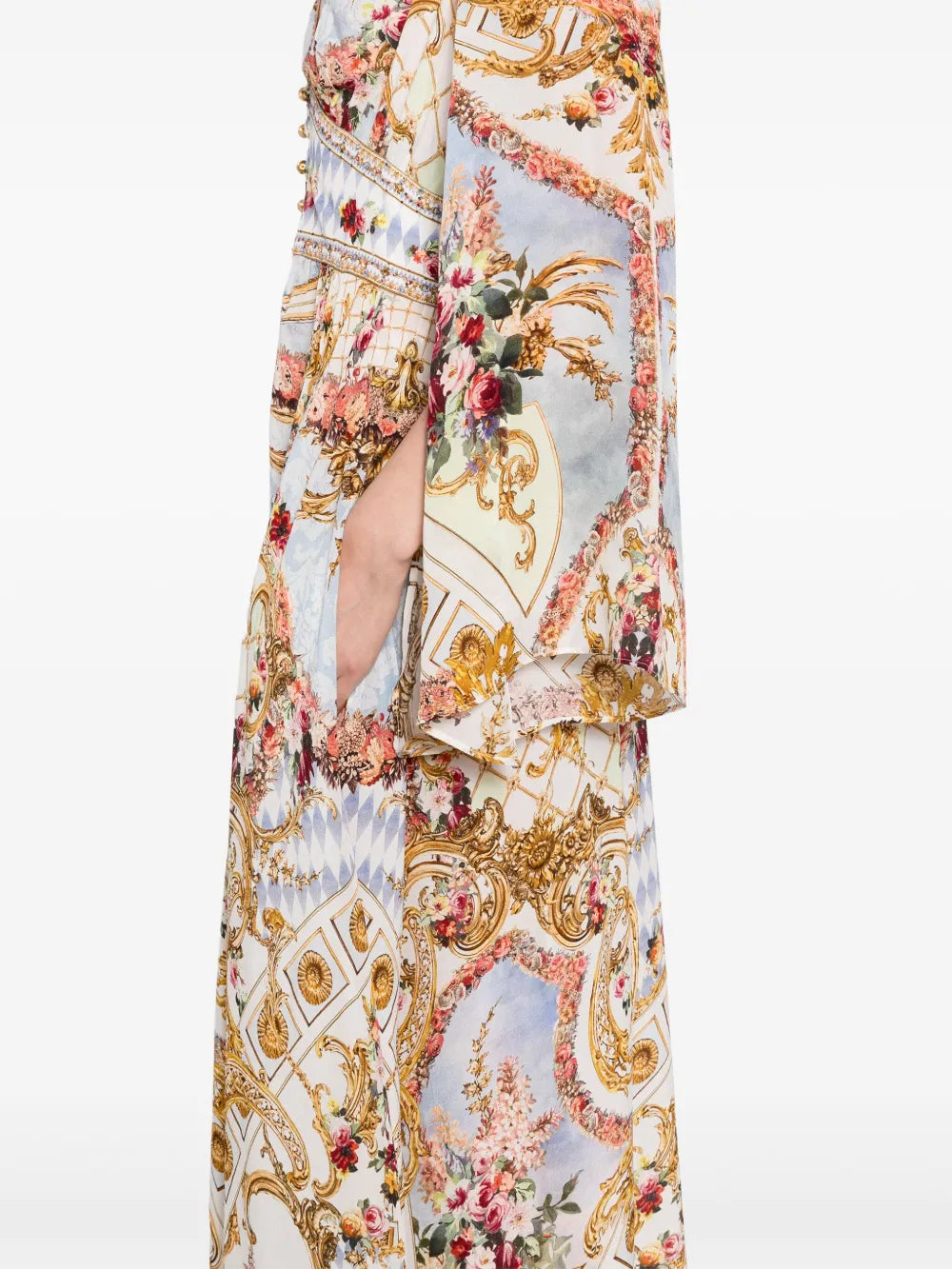 kimono-sleeved dress