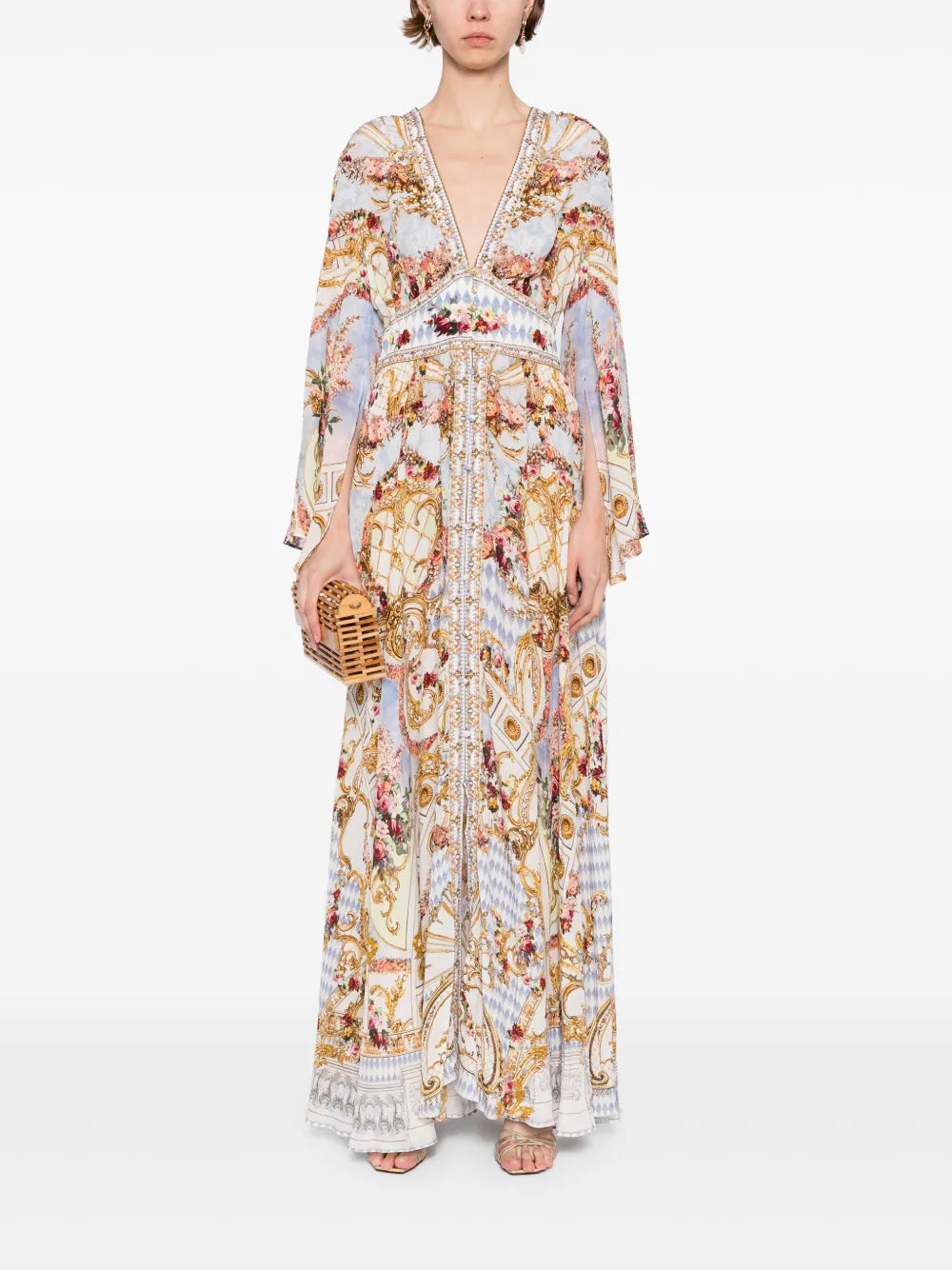 kimono-sleeved dress