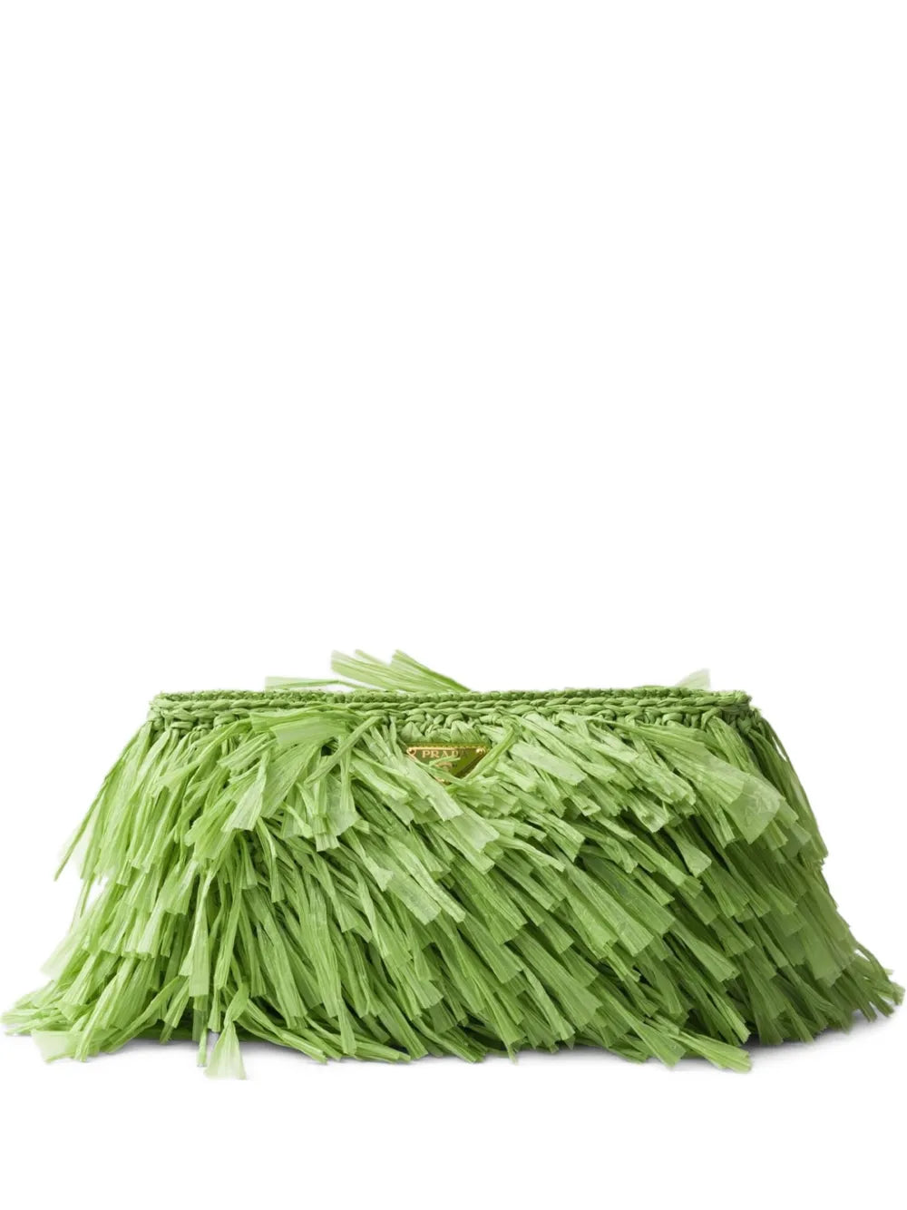 medium fringed crochet clutch bag