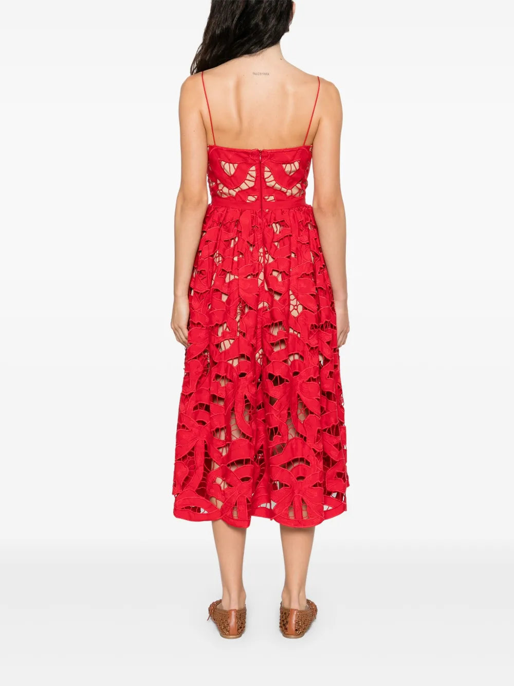 embroidered midi dress