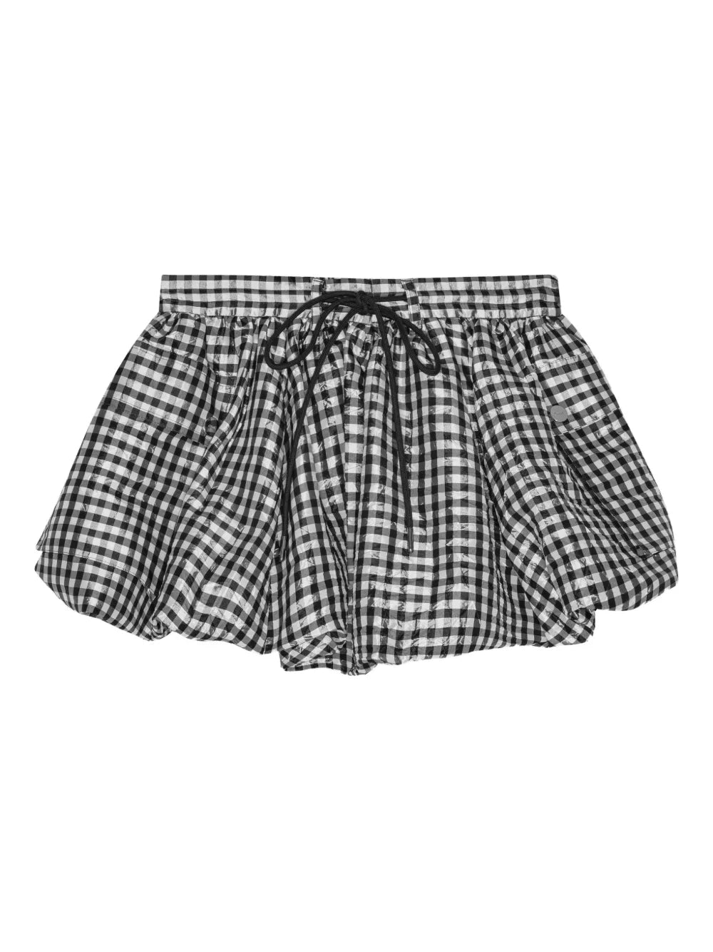 checked bubble mini skirt 