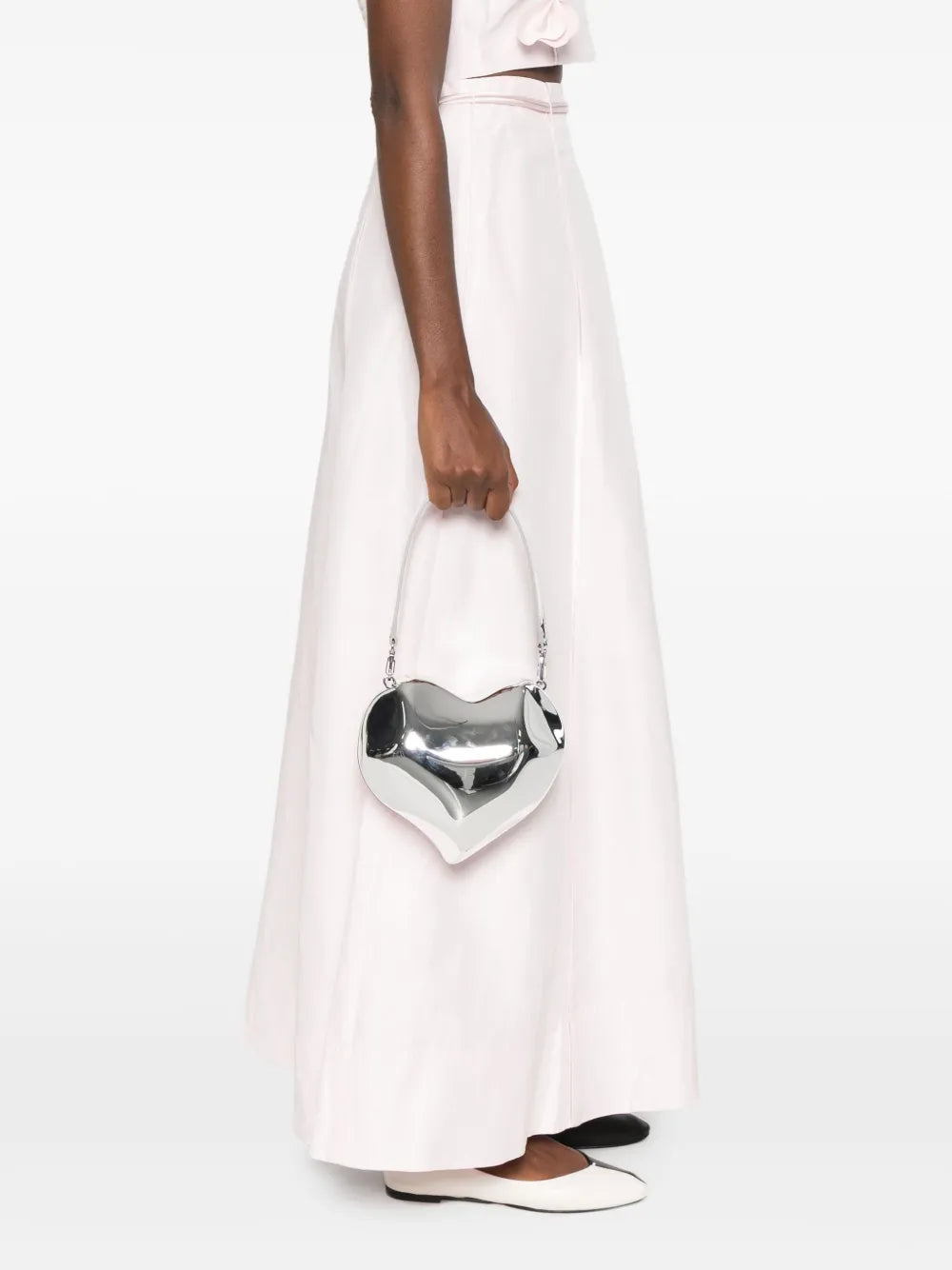 heart-shaped molded clutch bag