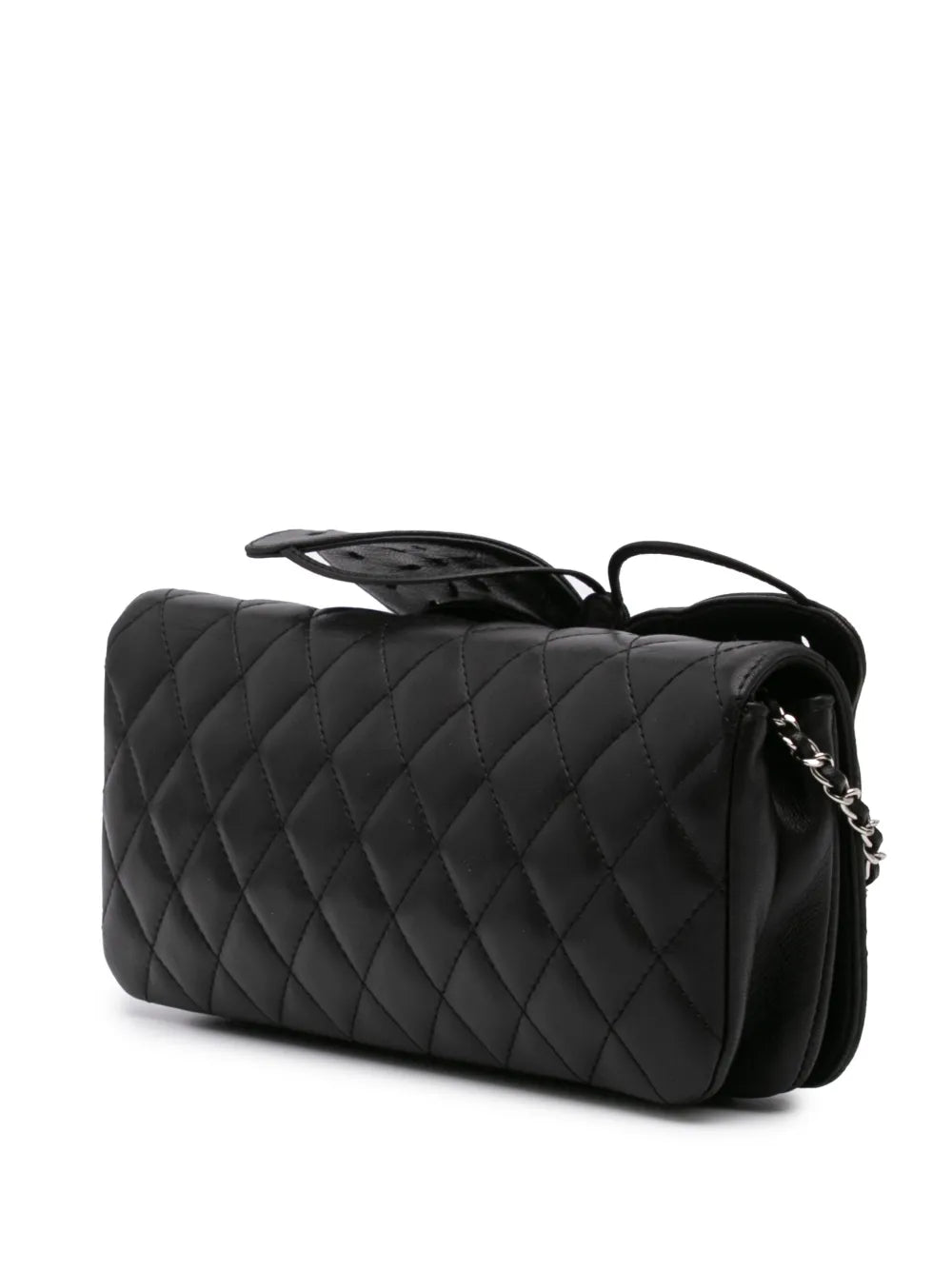2010-2011 Quilted Lambskin Butterfly Clutch With Chain crossbody bag