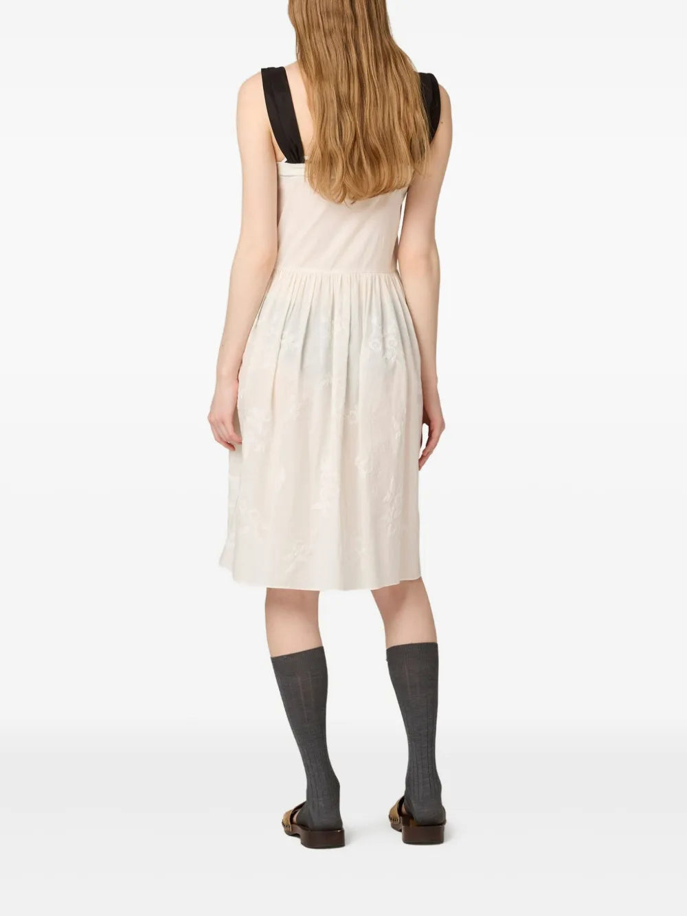embroidered midi dress