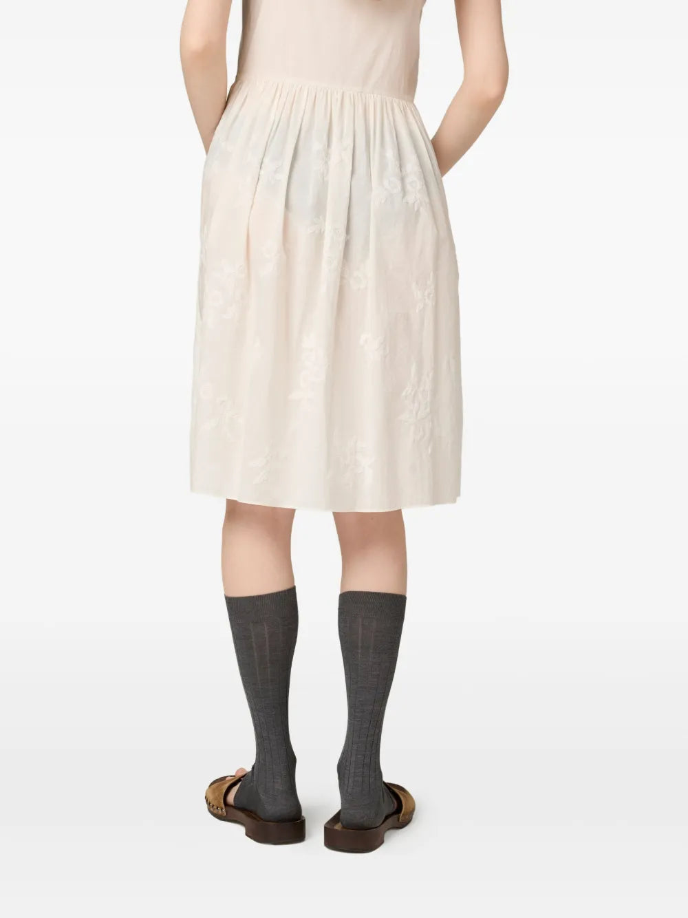 embroidered midi dress