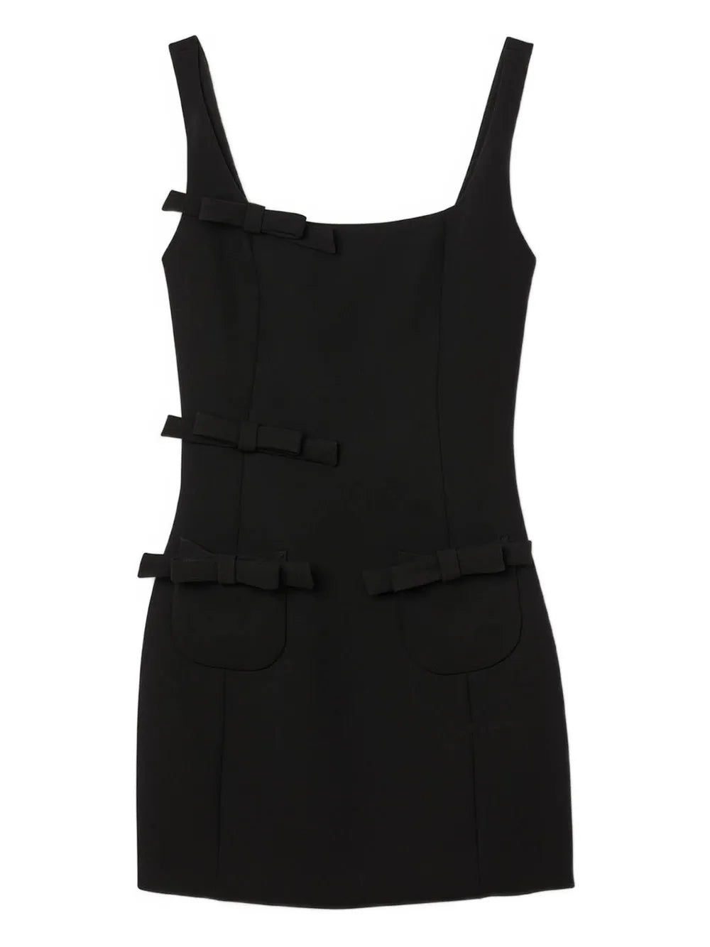 bow pocket mini dress