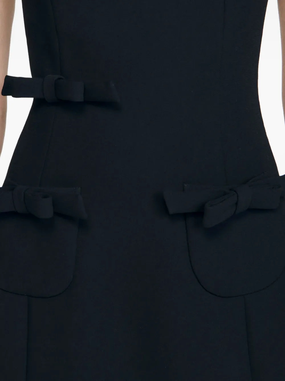 bow pocket mini dress