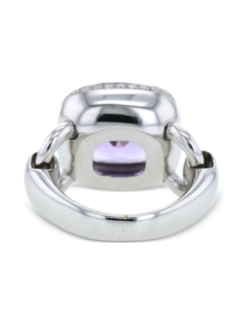 2010s white gold Fille amethyst and diamond ring