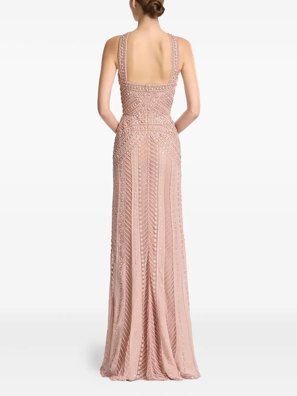 embroidered tulle maxi dress