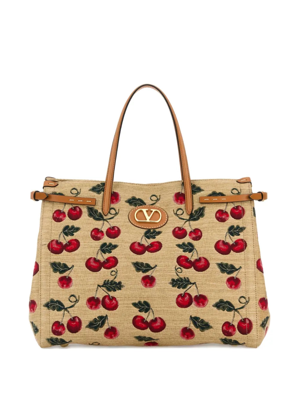 Antibes medium shopping bag in jacquard synthetic raffia
