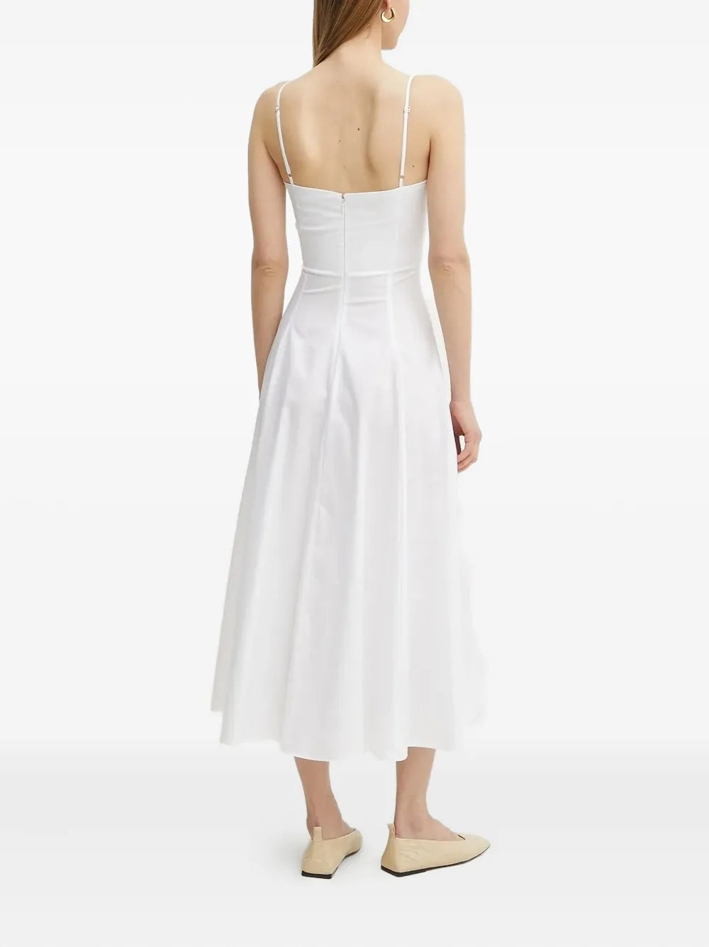 ring-detail midi dress