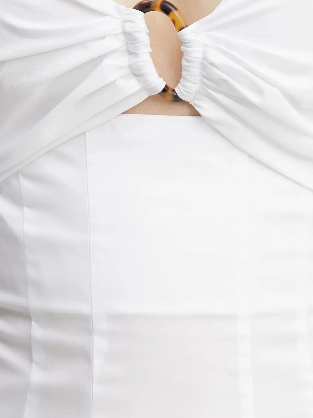 ring-detail midi dress