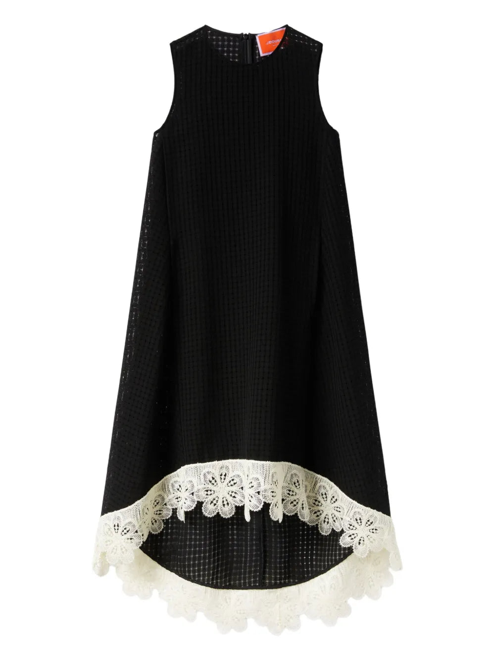 La Scala lace-embroidered sleeveless midi dress