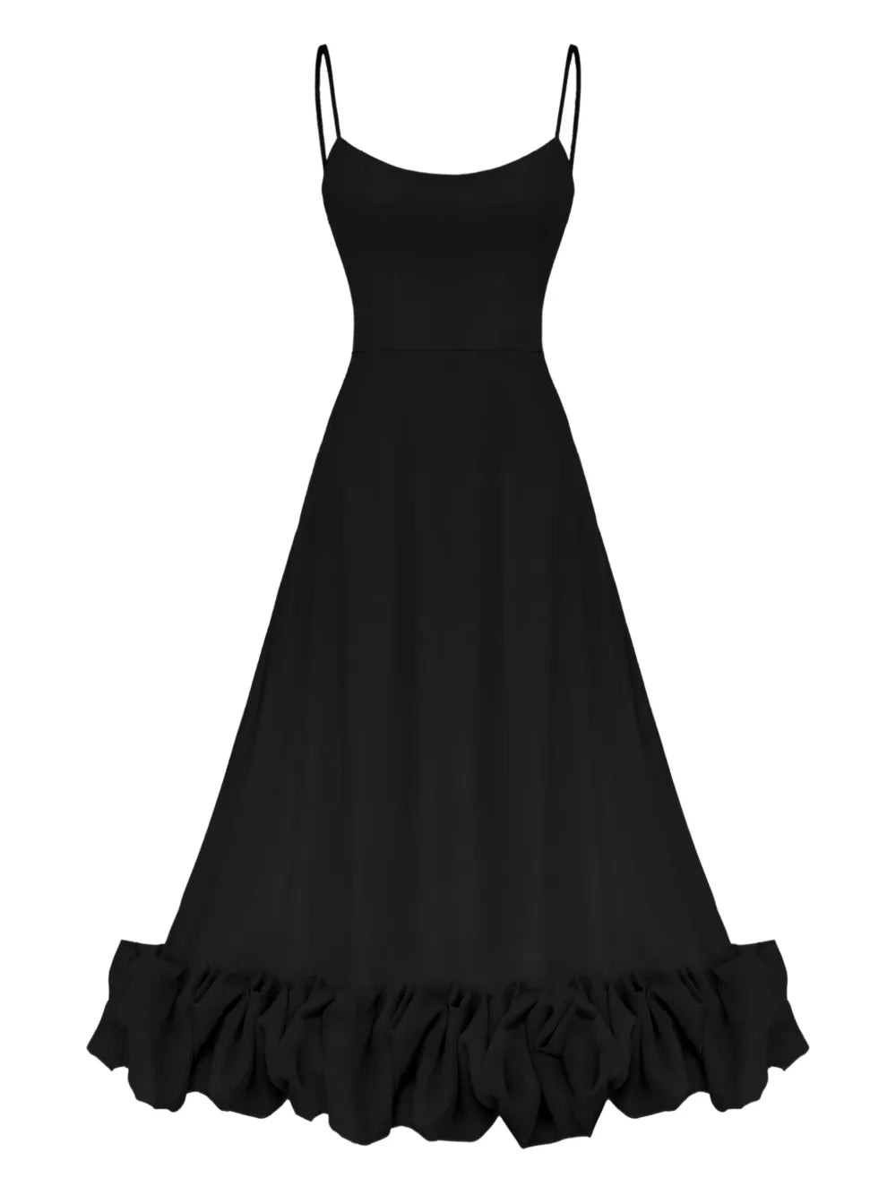 flounce bustier midi dress