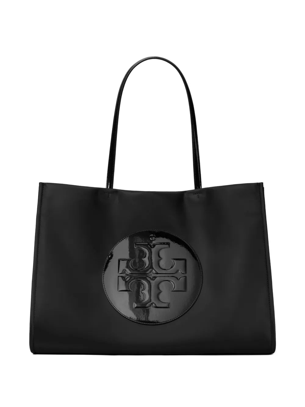 large Ella Patent logo-embossed tote bag