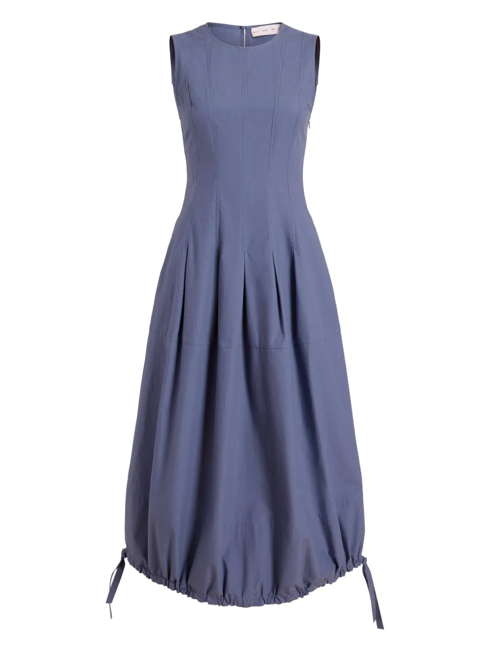 pleated sleeveless dress
