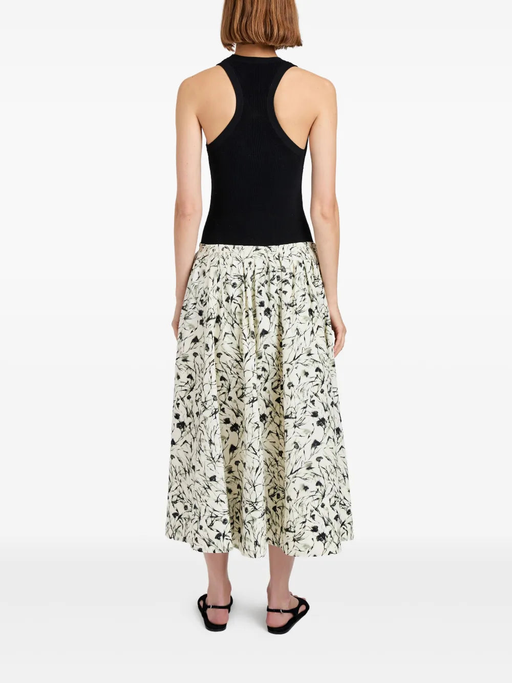 Floral Print Midi Skirt