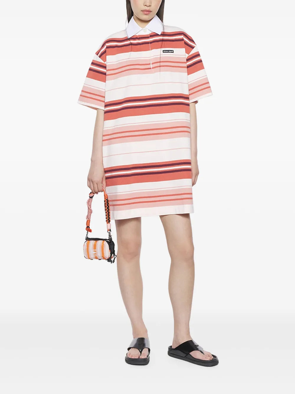 striped polo mini dress