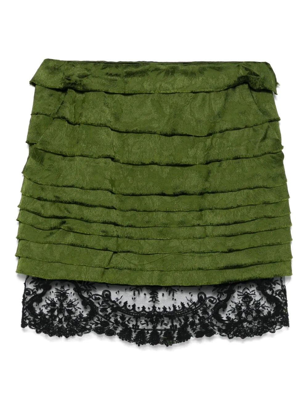 ruffled mini skirt