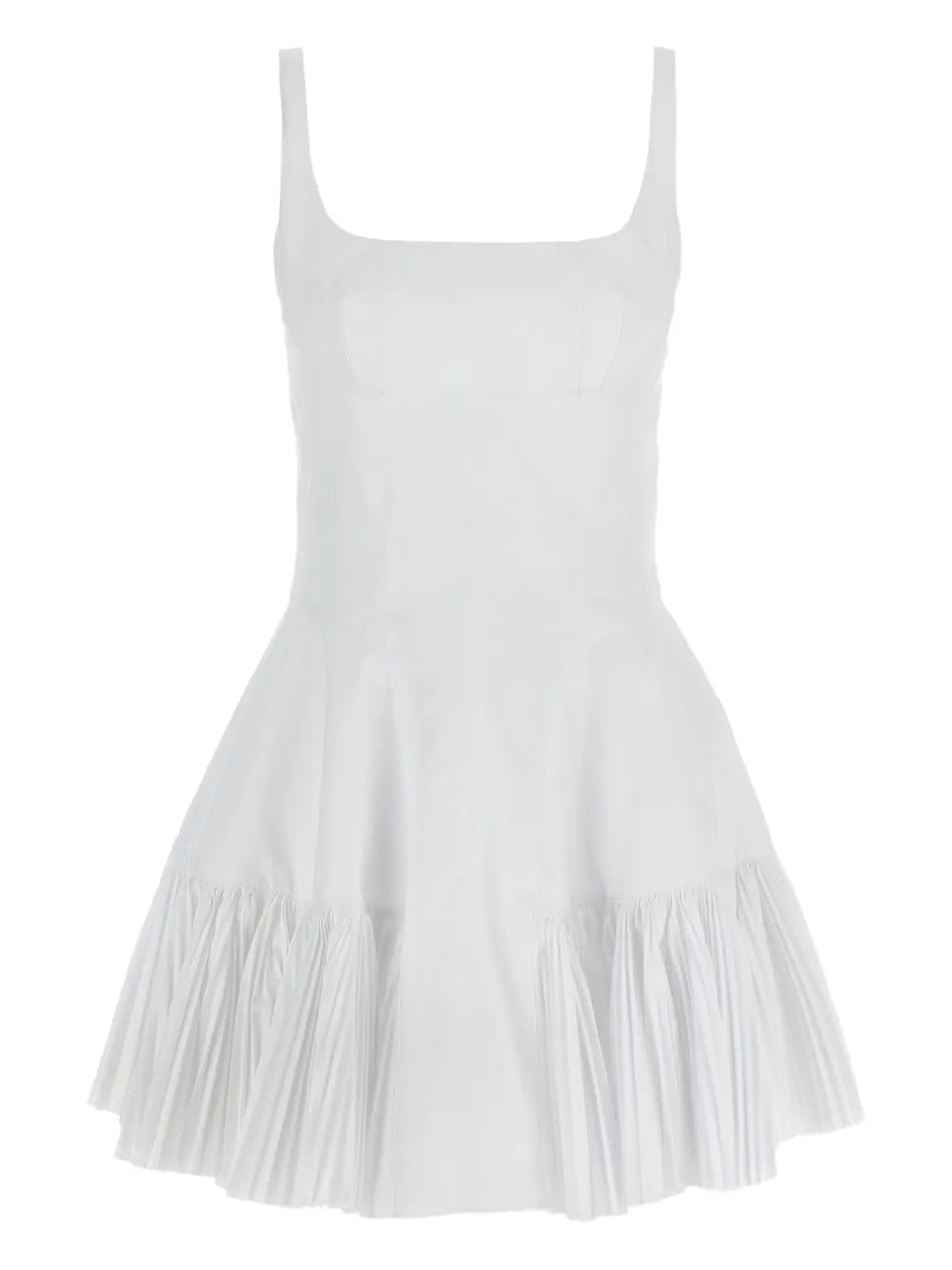 pleated mini dress