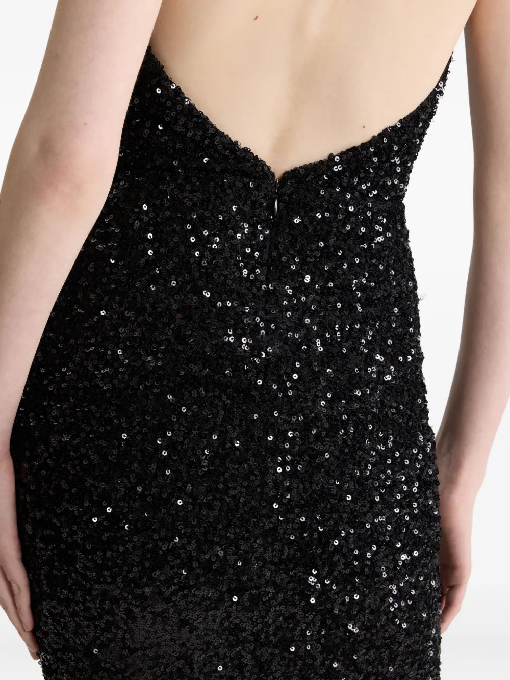 sequinned halterneck maxi dress