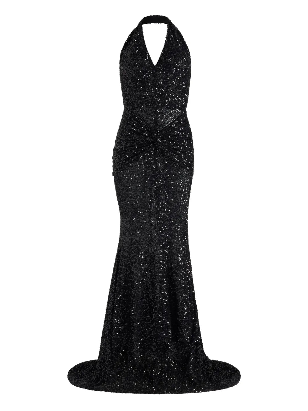 sequinned halterneck maxi dress