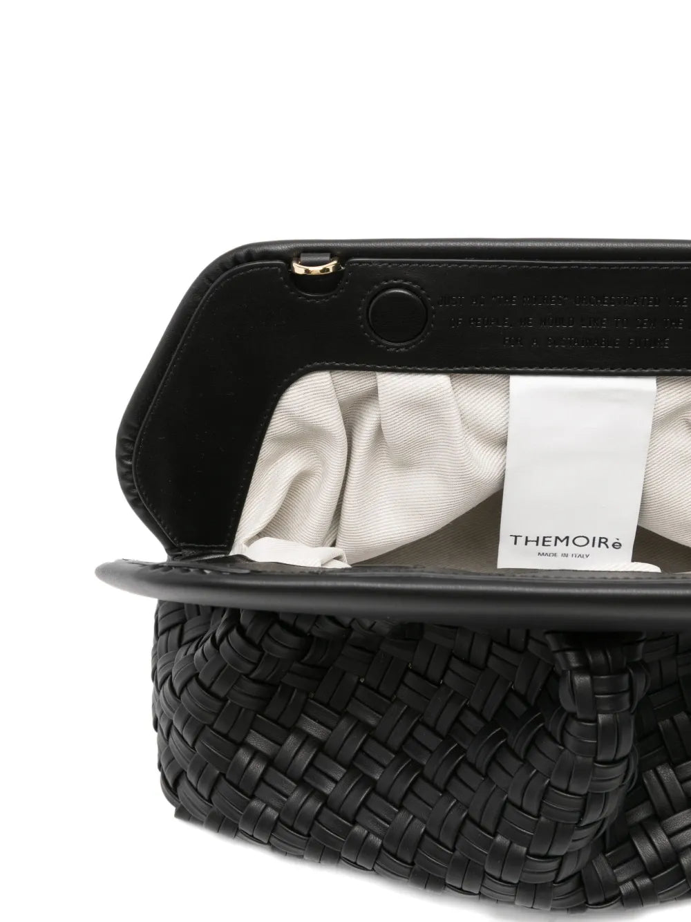 woven detachable-strap clutch bag