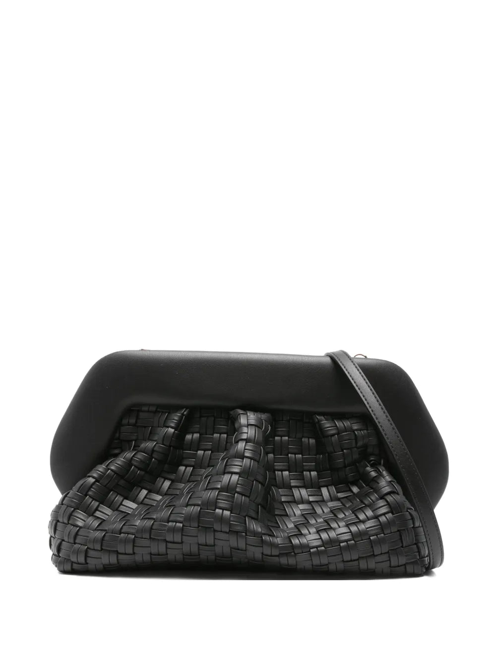 woven detachable-strap clutch bag