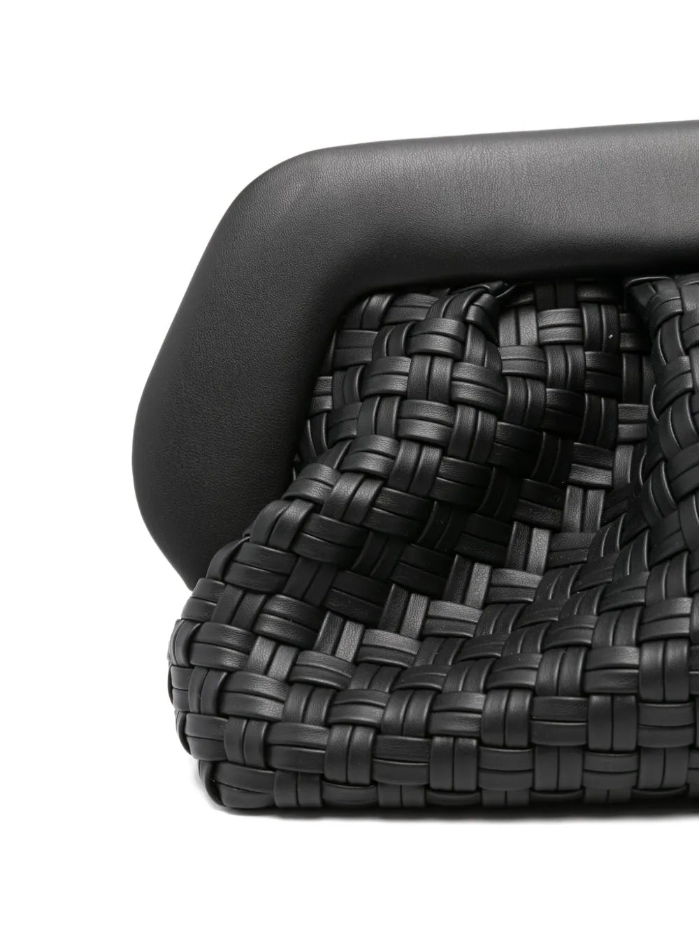 woven detachable-strap clutch bag