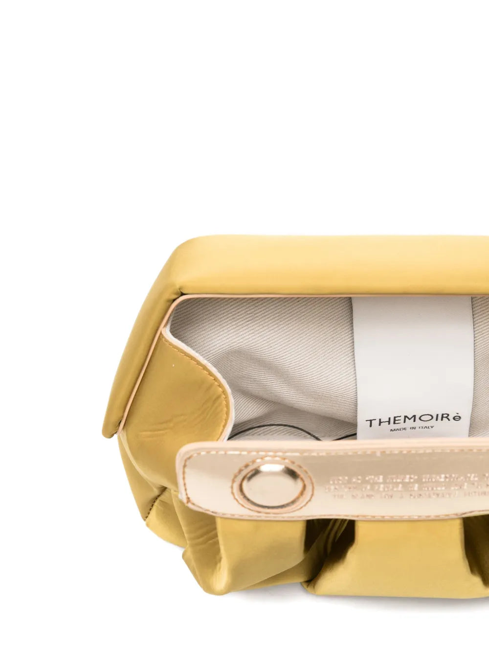 gathered detachable-strap clutch bag