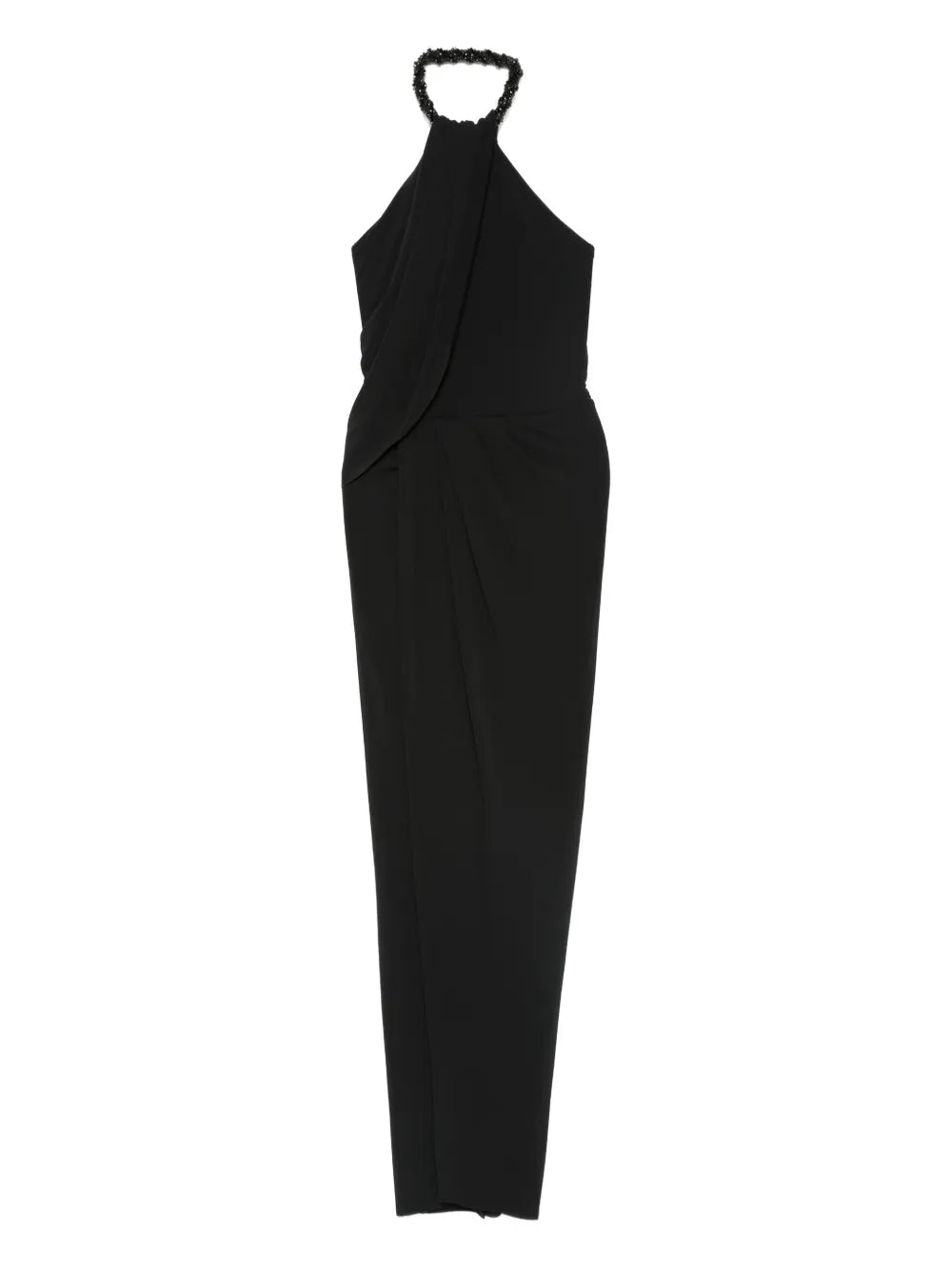 embellished halterneck maxi dress