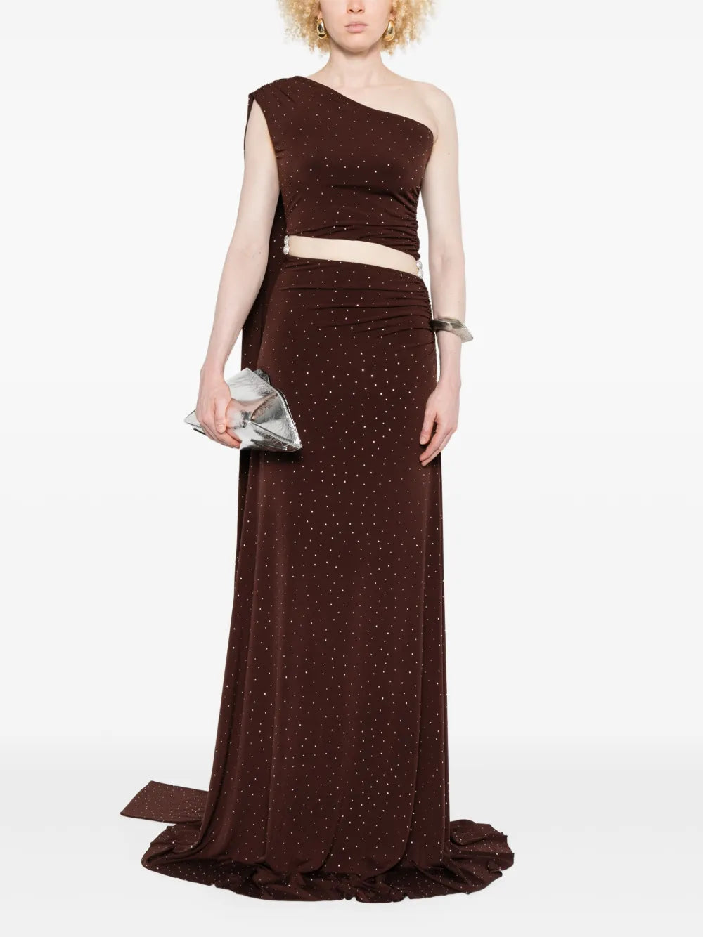 rhinestone-embellished gown