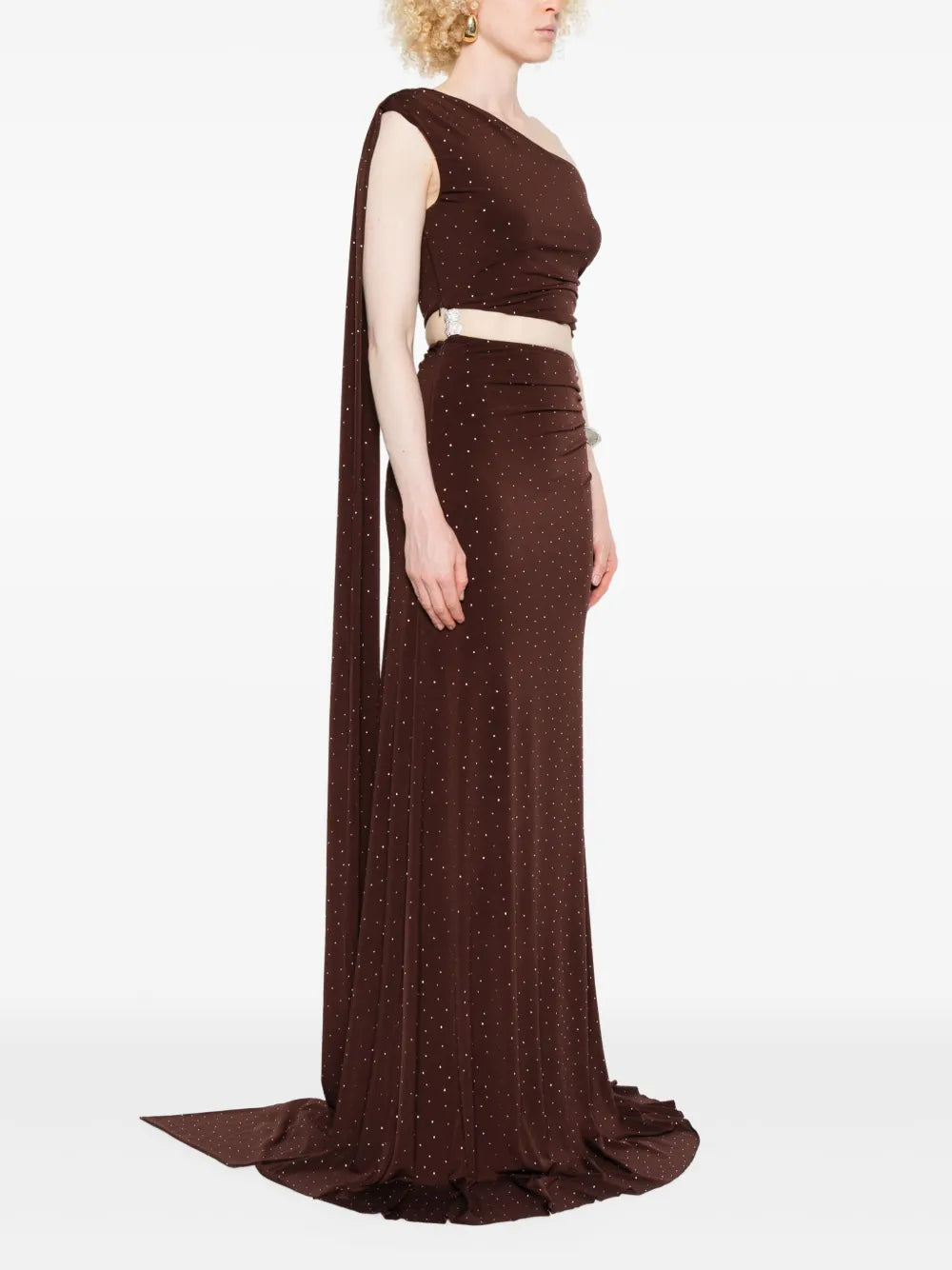 rhinestone-embellished gown