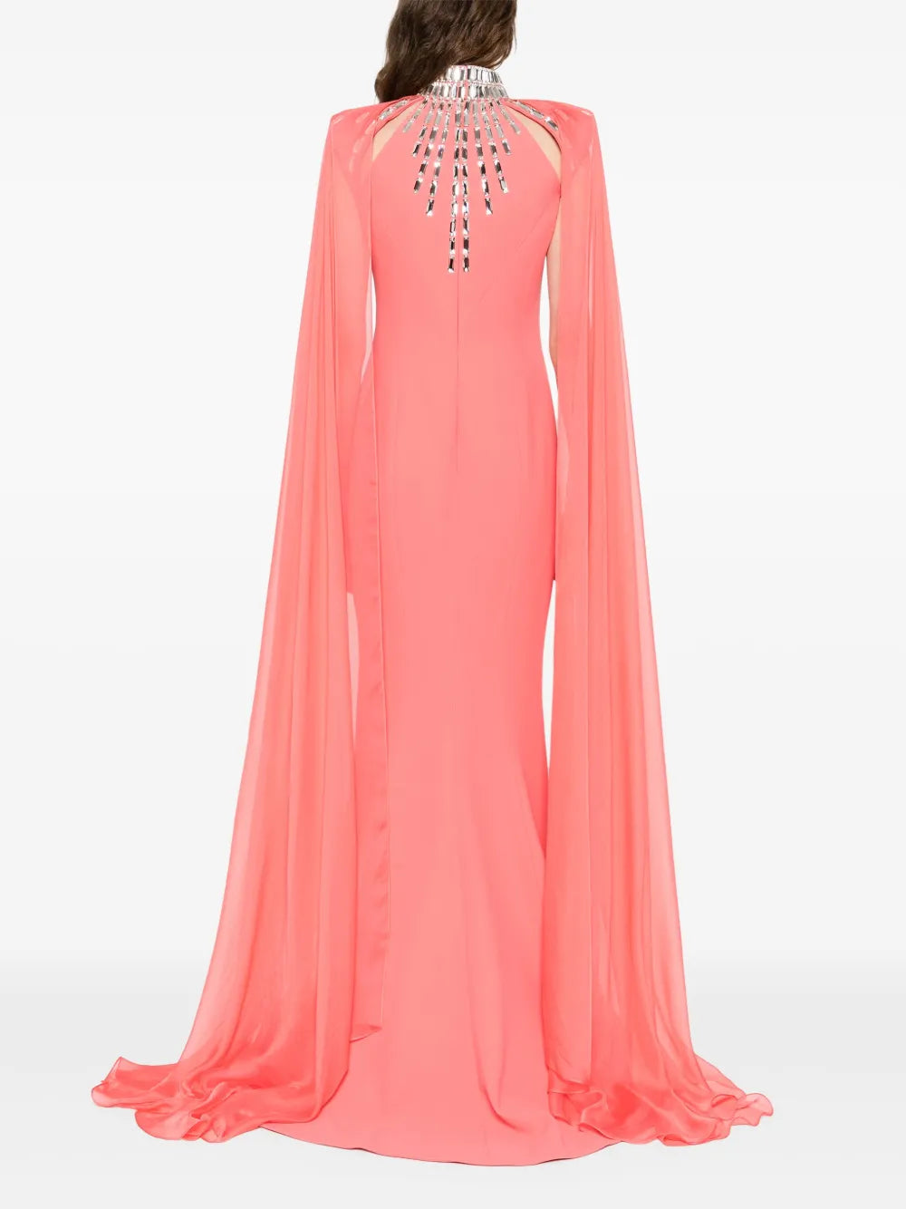 embellished cape dress