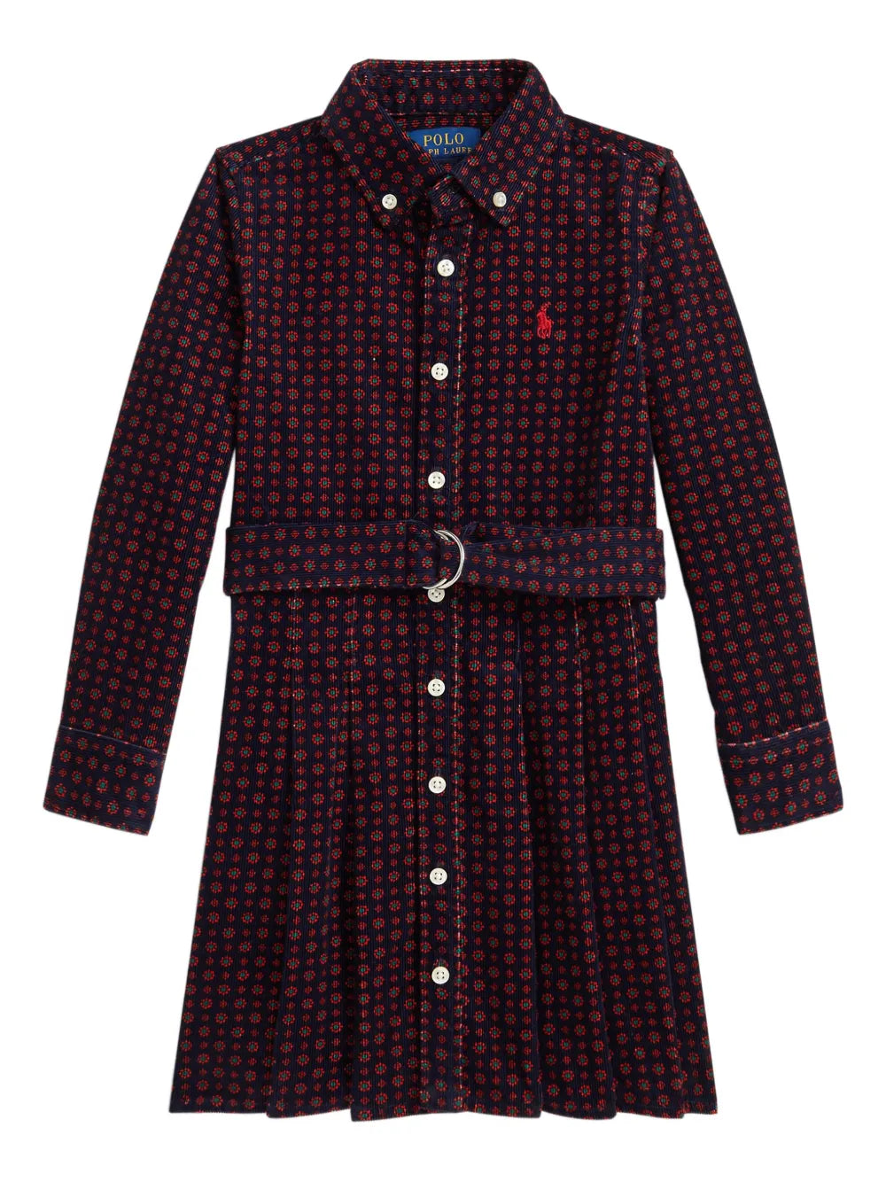 printed belted dress