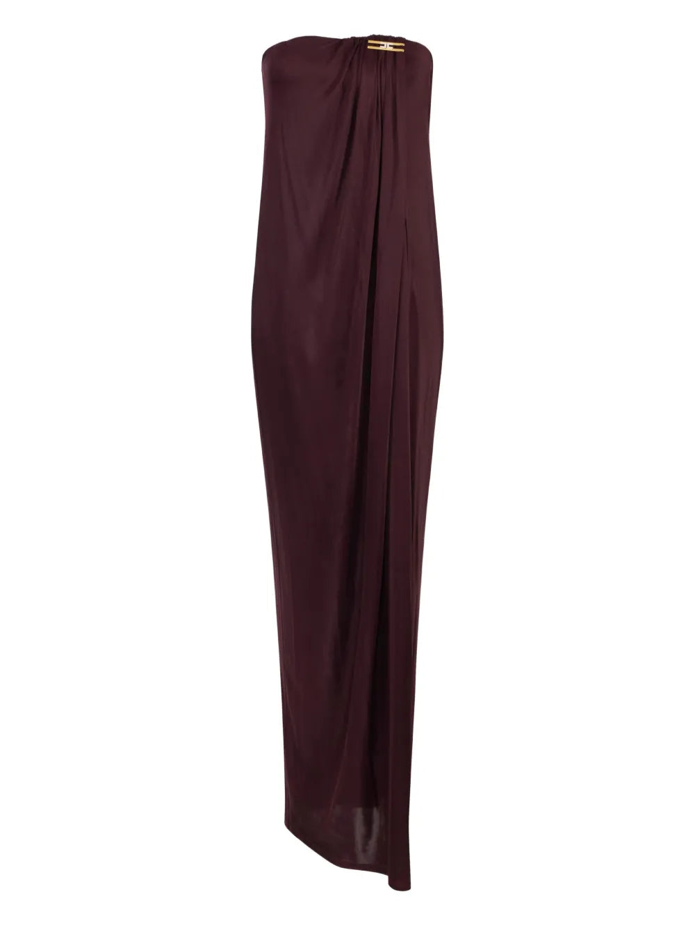 draped jersey maxi dress
