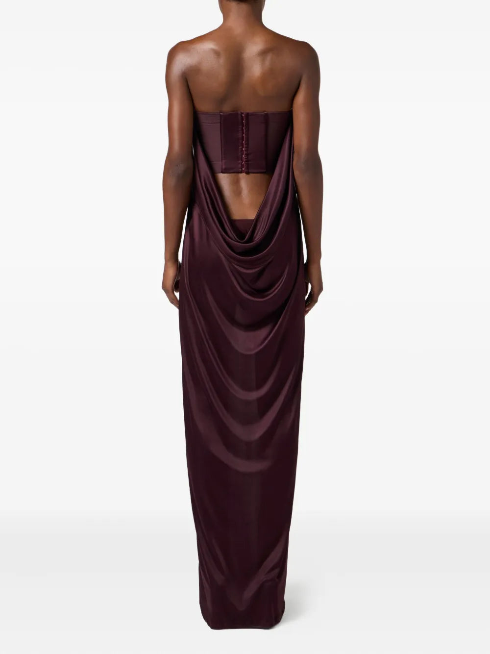 draped jersey maxi dress