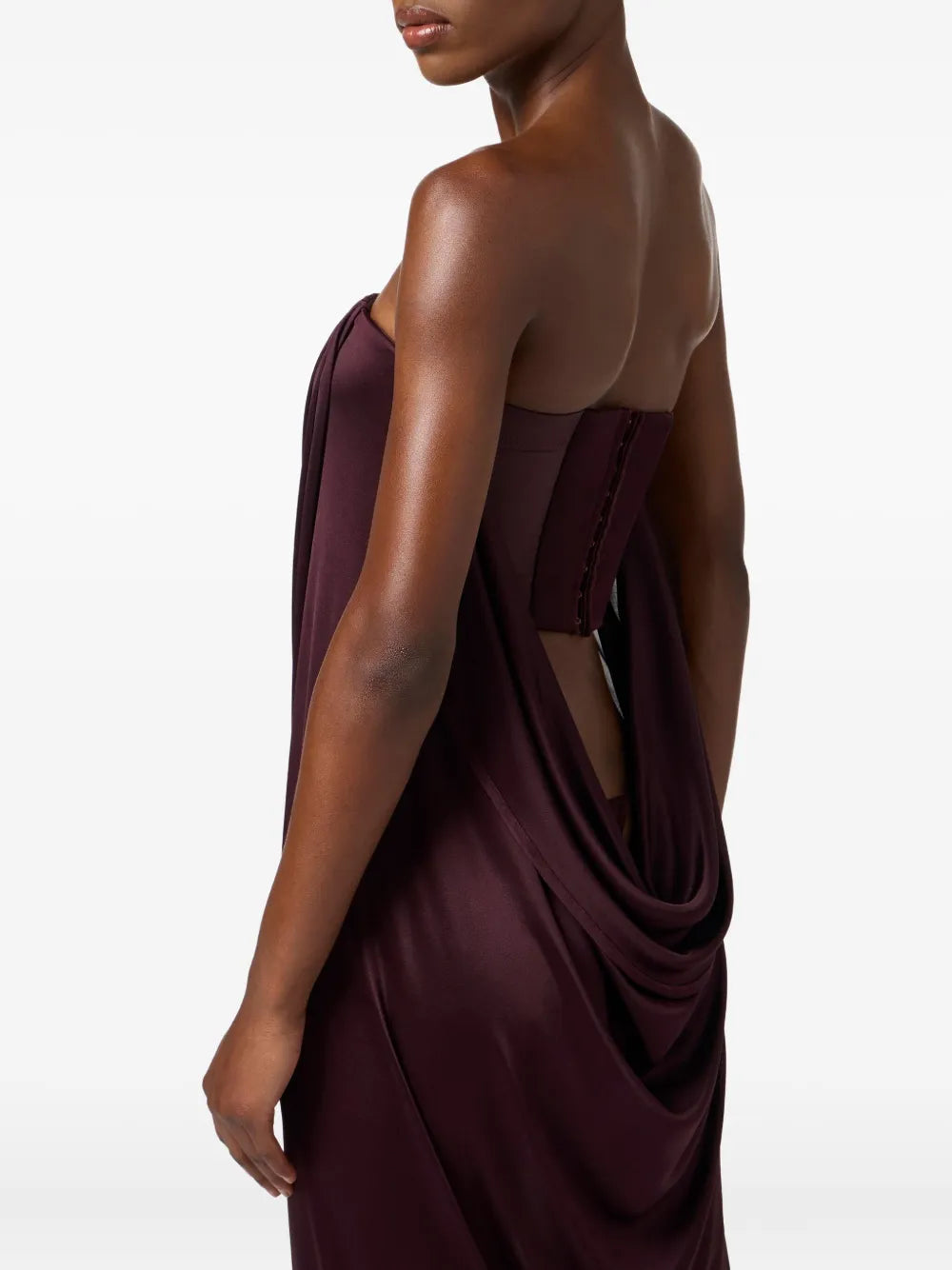 draped jersey maxi dress