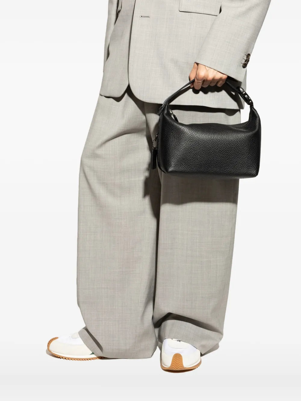 pebble leather top-handle bag