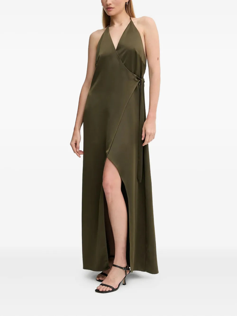 halterneck maxi dress