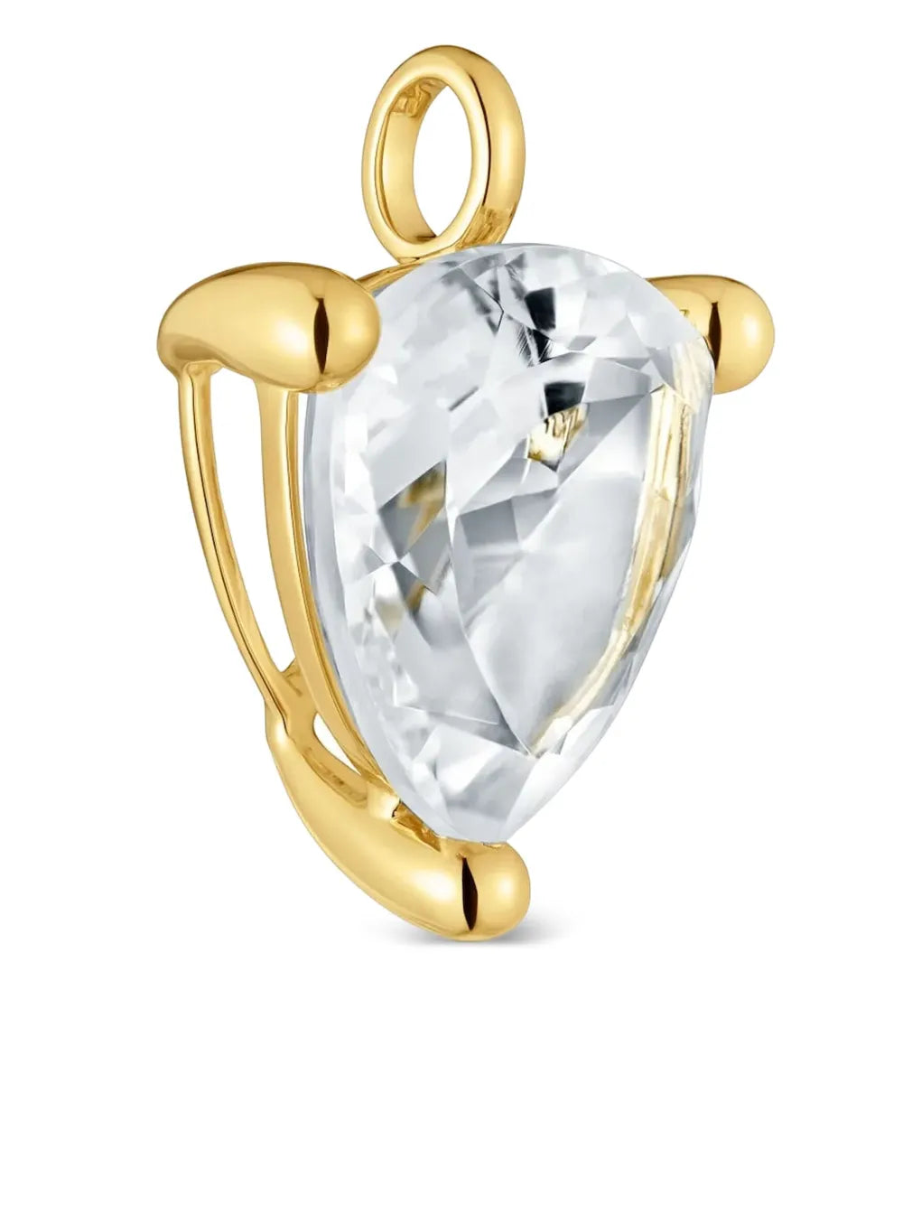 gold-tone rock crystal pendant