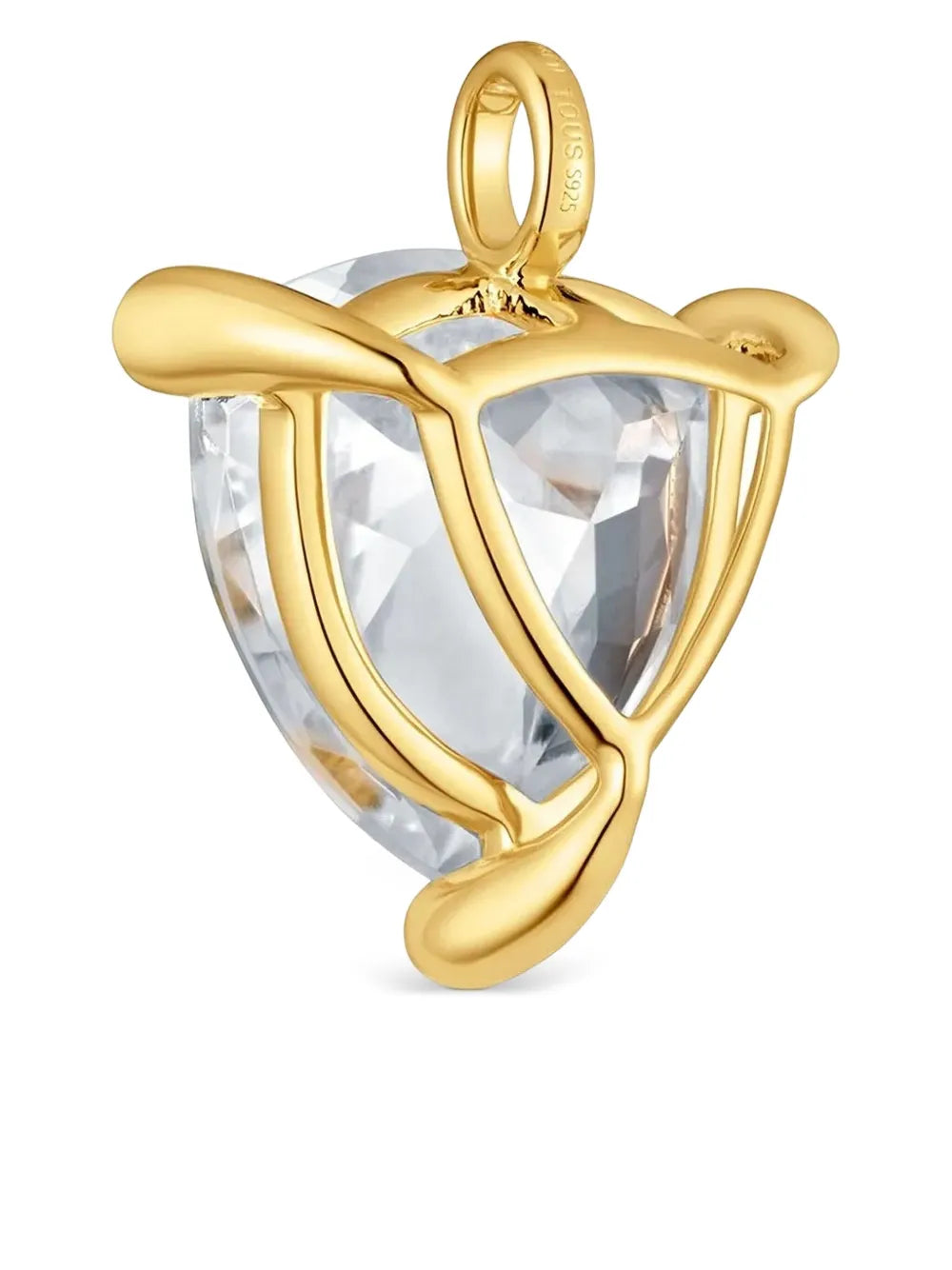 gold-tone rock crystal pendant