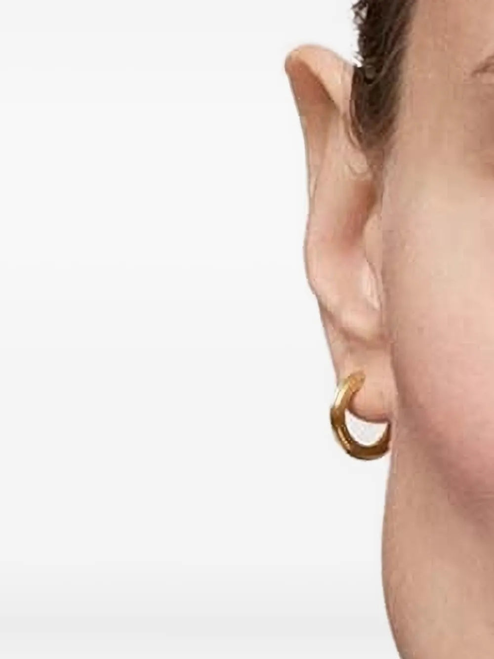 polished-finish hoop earrings