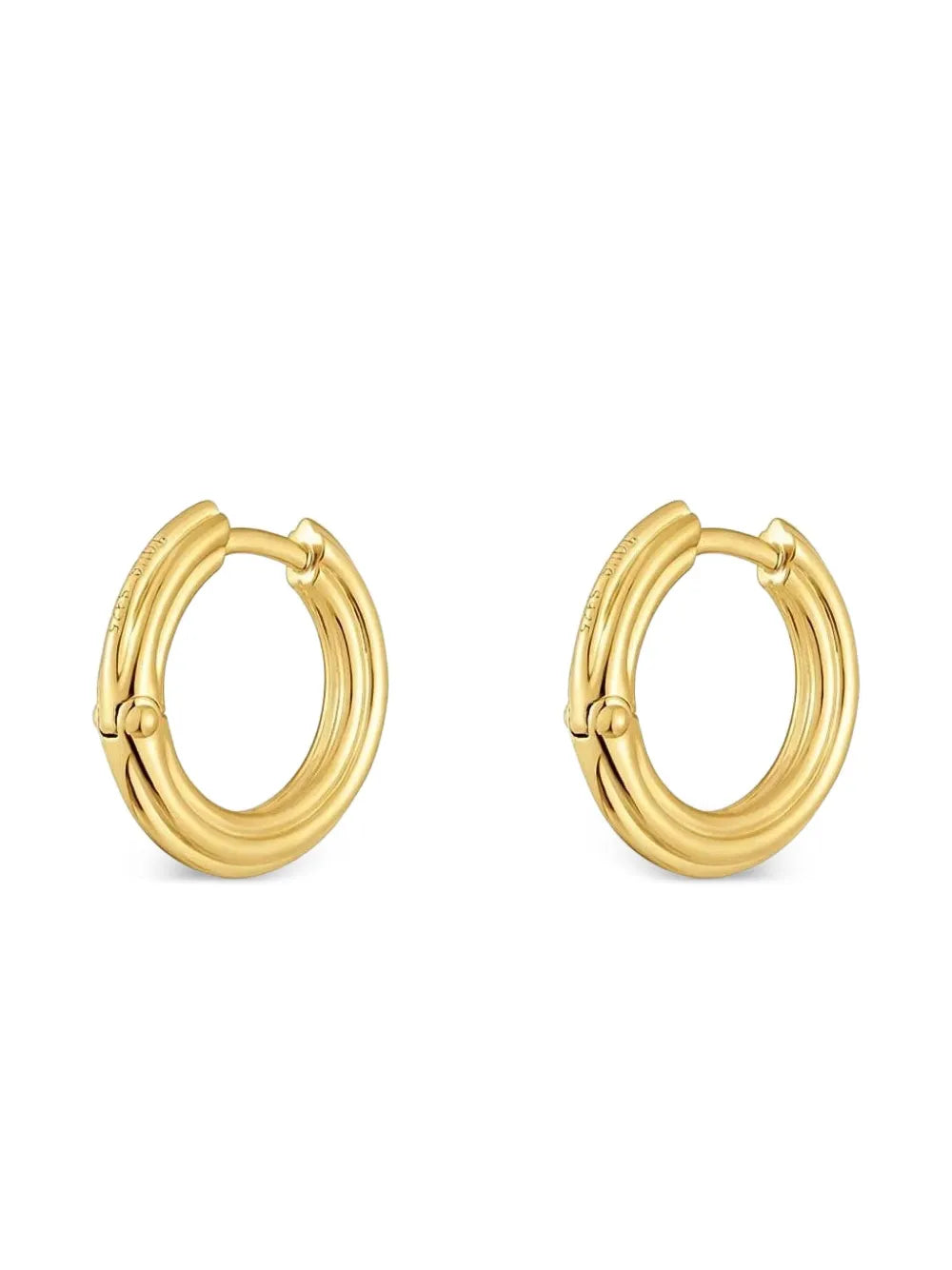 polished-finish hoop earrings