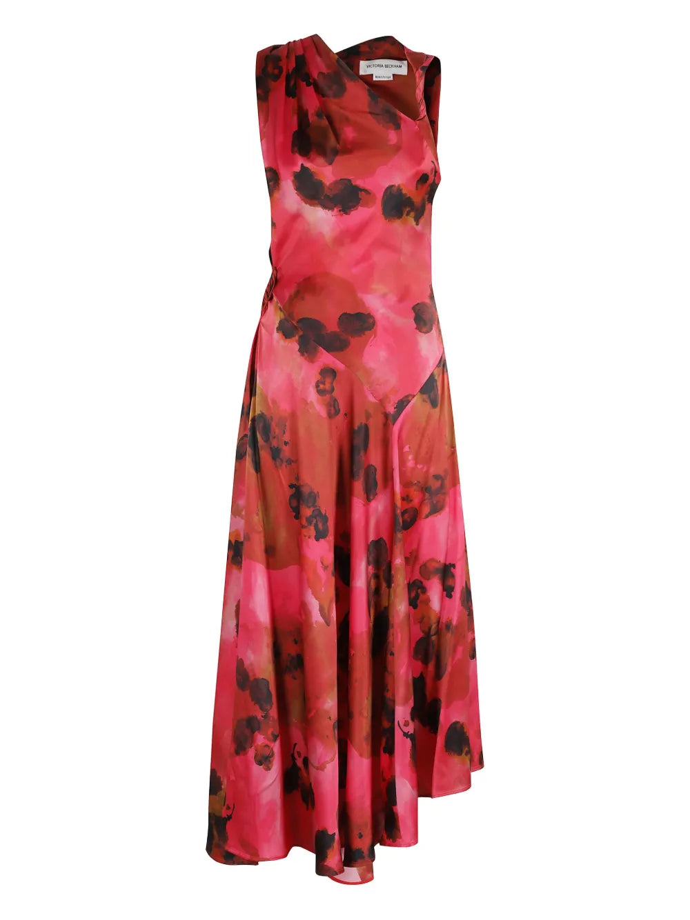 asymmetric floral print dress