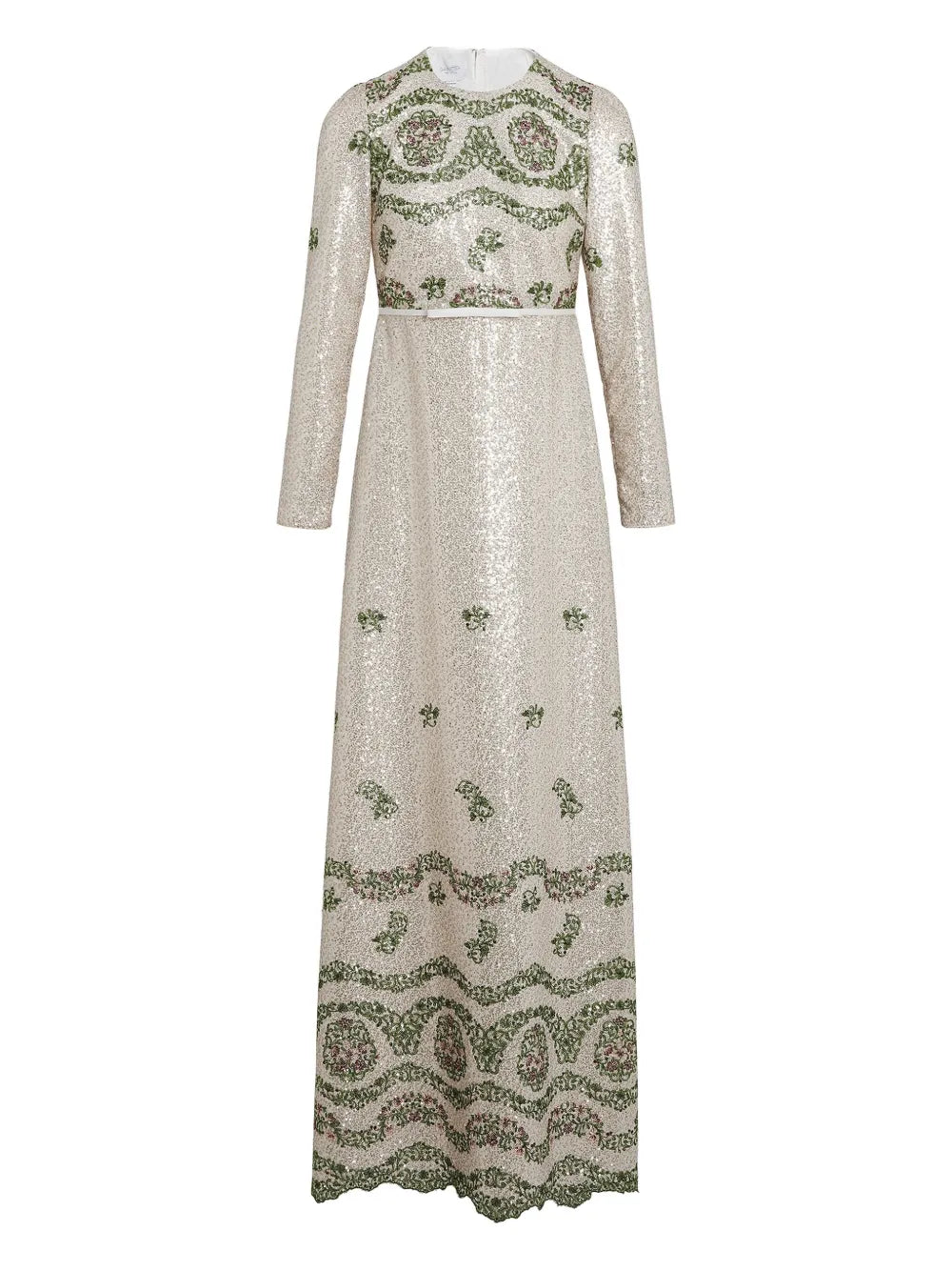 sequin-embroidered long dress