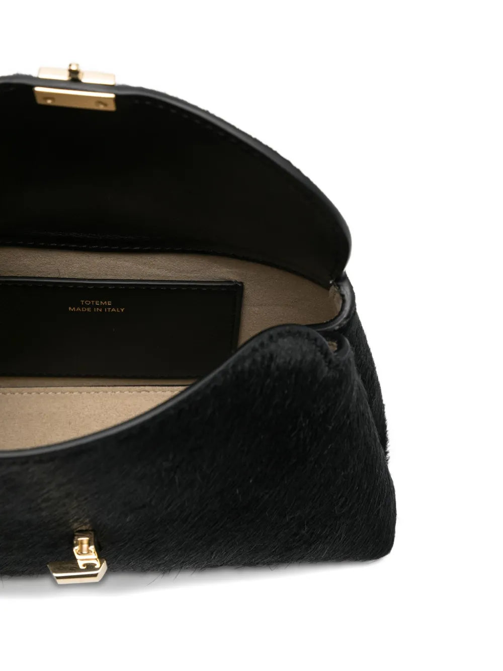 pony hair T-lock clutch