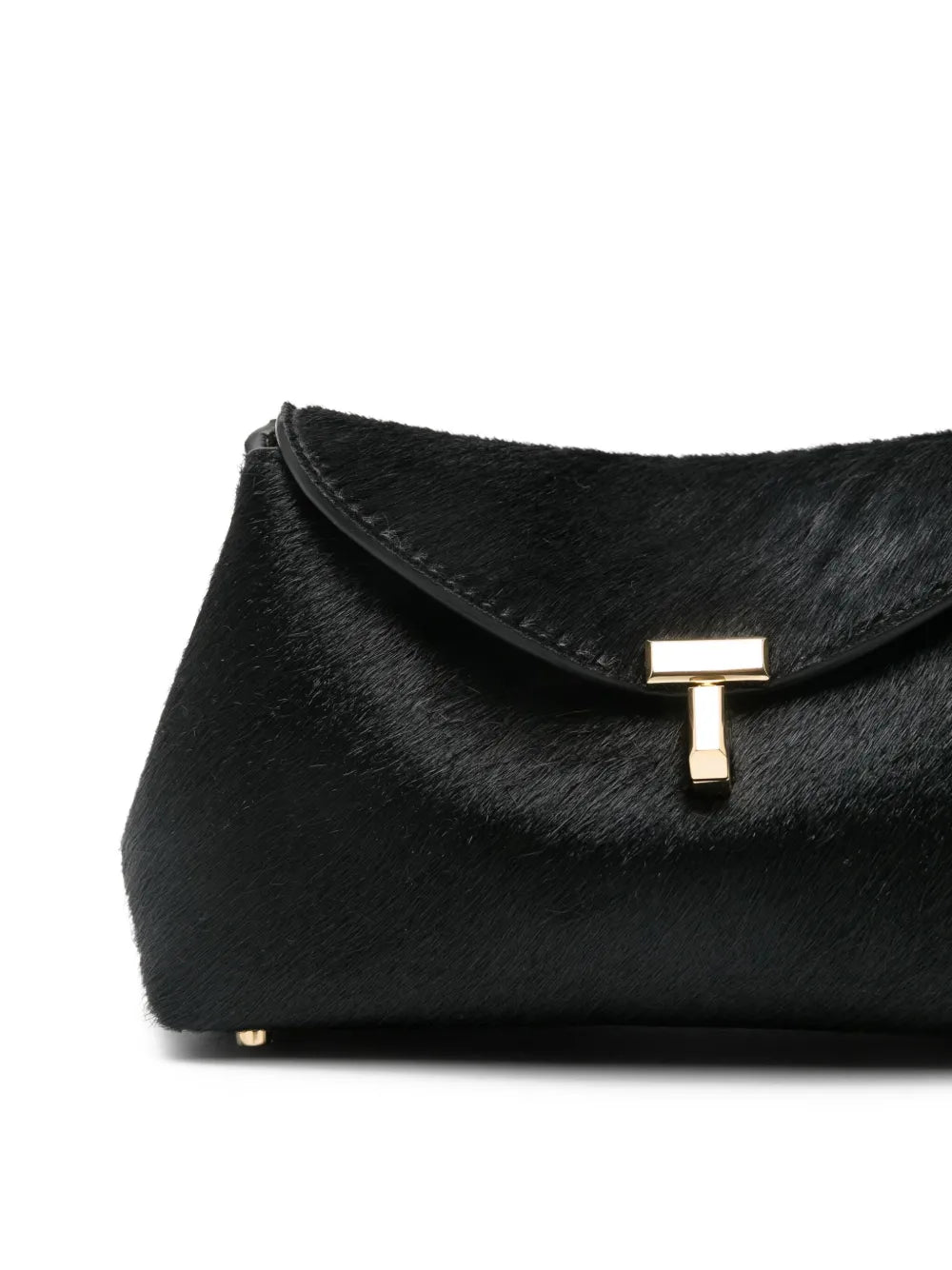 pony hair T-lock clutch