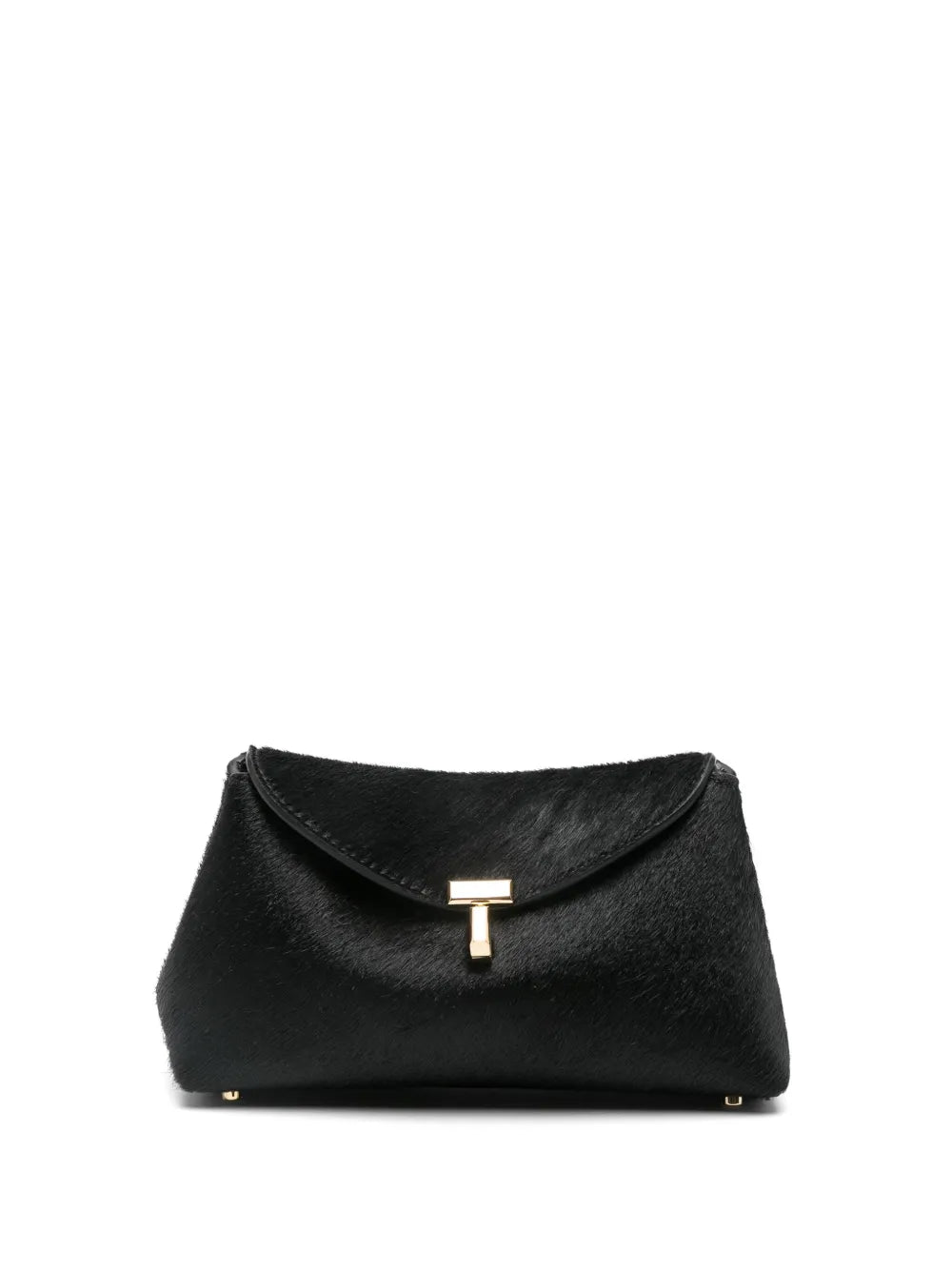 pony hair T-lock clutch