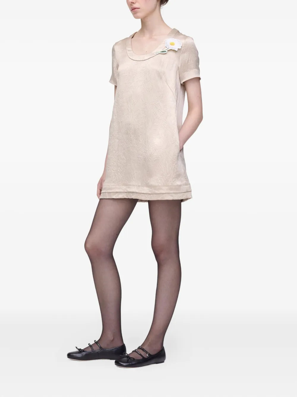 flower-embellished dress